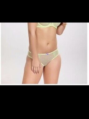 NWT♡ Cleo By Panache Lime Yellow Brief / M